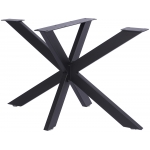 Supporto gambe incrociate tavolo da pranzo moderno conferenza HLO-CP32 acciaio verniciato a polvere M 71x120x68cm nero