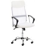Poltrona sedia ufficio girevole regolabile traspirante HLO-CP13 ecopelle bianco