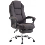Poltrona sedia ufficio girevole regolabile poggiapiedi estraibile HLO-CP33 tessuto grigio scuro