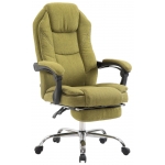 Poltrona sedia ufficio girevole regolabile poggiapiedi estraibile HLO-CP33 tessuto verde