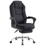 Poltrona sedia ufficio girevole regolabile poggiapiedi estraibile HLO-CP33 tessuto nero