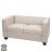 Divano sofa 2 posti lounge moderno elegante serie Lille M65 70x75x137cm pelle avorio