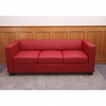 Divano sofa 3 posti lounge moderno elegante serie Lille M65 75x191x70cm pelle rosso