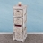 Serie vintage scaffale cassettiera con 4 ceste legno di paulonia 28x25x74cm bianco