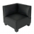 Salotto modulare componibile lounge moderno Lione N71 ecopelle parte angolare nero
