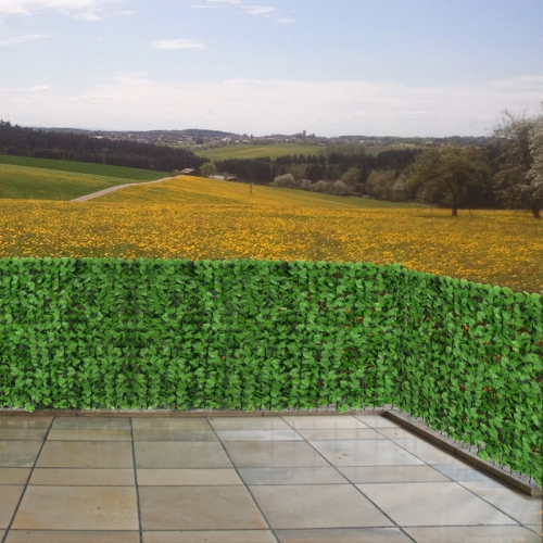 Siepe artificiale privacy balcone giardino rete decorativo N77 poliestere chiaro 500x150cm