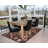 Set 6x sedie Littau ecopelle soggiorno cucina sala da pranzo 56x43x90cm nero piedi chiari