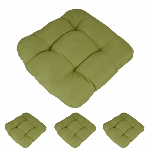 Set 4x cuscini Dublino poliestere per sedie per l\'interno e l\'esterno 8x38x41cm verde