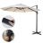 Ombrellone parasole decentrato HWC-A96 rotondo 4m alluminio avorio girevole senza base