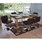 Set 6x sedie lounge Kavala ecopelle 49x45x80cm marrone