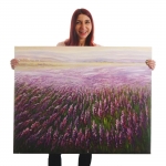 Dipinto a mano pittura ad olio su tela 100x80cm campo di fiori