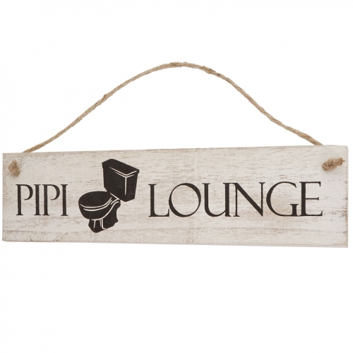 Targa cartello pensile decorativa shabby vintage legno paulonia 43x11cm ~ Pipi-Lounge