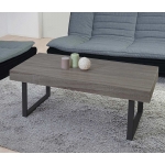 Tavolino salotto divano Kos T576 legno di pioppo rivestito 60x110x40cm colore rovere scuro
