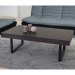 Tavolino salotto divano Kos T576 legno di pioppo rivestito 60x110x40cm colore wenge