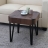 Tavolino salotto divano elegante Kos T574 legno di pioppo rivestito 50x50x52cm colore rovere marrone