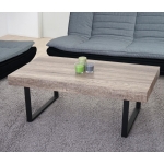 Tavolino salotto divano Kos T576 legno di pioppo rivestito 60x110x40cm colore rovere naturale