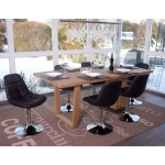 Set 6x sedie sgabello HWC-A60 design moderno sala pranzo ecopelle marrone