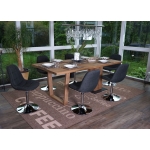 Set 6x sedie sgabello HWC-A60 design moderno sala pranzo tessuto grigio scuro