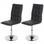 Set 2x sedie HWC-C41 design moderno ecopelle sala pranzo grigio