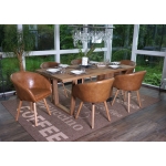 Serie Malmoe set 6x sedie sala da pranzo T633 legno massiccio 56x61x80cm ecopelle scamosciata