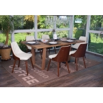 Set 6x sedie sala da pranzo soggiorno HWC-A75 53x50x82cm legno ecopelle bianco