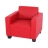 Salotto modulare componibile lounge moderno Lione N71 ecopelle poltrona rosso