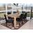 Set 6x sedie Littau pelle soggiorno cucina sala da pranzo 43x56x90cm nero piedi scuri