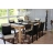 Set 6x sedie Littau ecopelle soggiorno cucina sala da pranzo 56x43x90cm nero e bianco piedi scuri