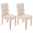 Set 2x sedie Littau tessuto per sala da pranzo 43x56x90cm scritte piedi chiari