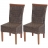 Set 2x sedie rattan per sala da pranzo soggiorno Savona 97x46x59cm senza cuscini