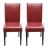 Set 2x sedie Littau pelle soggiorno cucina sala da pranzo 43x56x90cm rosso piedi scuri