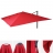 Telo copertura per ombrelloni quadrati decentrati 295x295cm rosso