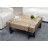 Tavolino salotto quadrato divano elegante HWC-A15 legno di pino massello 40x60x60cm metallo legno chiaro