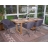 Set 6x sedie design Lounge HWC-A74 regolabile e girevole tessuto grigio