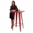 Tavolo tavolino bar quadrato design industriale HWC-A73 105x60x60cm metallo rosso