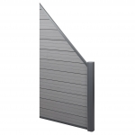 Pannello supplementare frangivento fendivista obliquo dx privacy Sarthe WPC alluminio premium 95cm grigio