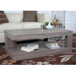 Tavolino salotto divano elegante HWC-A32 MDF 60x110x40cm colore rovere scuro