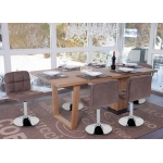 Set 6x sedie lounge Kavala tessuto 48x45x78cm marrone scuro vintage