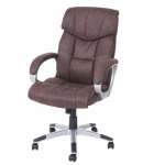 Poltrona sedia ufficio girevole regolabile HWC-A71 design moderno tessuto marrone vintage