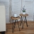 Set 2x tavolini sgabelli HWC-A80 design industriale 25x25x40cm metallo legno di pino chiaro