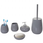 Set accessori da bagno HWC-C72 ceramica grigio
