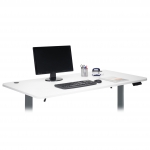 Piano tavolo per scrivania HWC-D40 HDF PVC 160x80cm ~ bianco