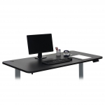 Piano tavolo per scrivania HWC-D40 HDF PVC 160x80cm ~ nero
