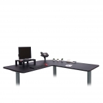 Piano tavolo angolare 90 per scrivania HWC-D40 HDF PVC ~ nero