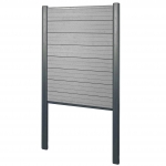 Pannello base frangivento fendivista stretto privacy Sarthe WPC alluminio premium installazione cemento 100cm grigio
