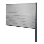 Pannello supplementare frangivento fendivista privacy Sarthe WPC alluminio premium installazione cemento 185cm grigio