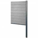 Pannello supplementare frangivento stretto privacy Sarthe WPC alluminio premium installazione cemento 95cm grigio