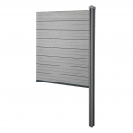 Pannello supplementare frangivento fendivista stretto privacy Sarthe WPC installazione cemento 98cm grigio