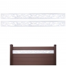 Set 2x listelli decorativi per pannello frangivento fendivista Sarthe legno alluminio bianco