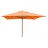 Ombrellone parasole quadrato HWC-C57 legno alluminio tessuto 300g/m 4x4m arancione